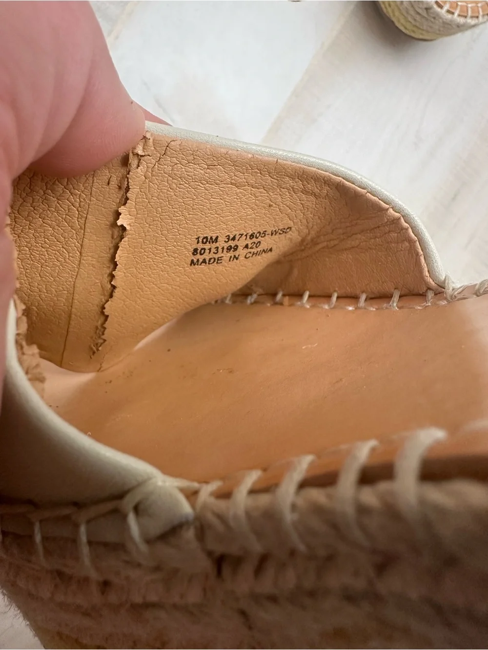 Frye & Co Women’s Cream Espadrille Wedge Sandals